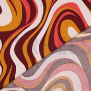 COTTON SATIN ABSTRACT BORDEAUX (thumbnail) #4
