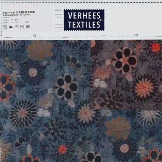 VISKOSE RADIANCE DIGITAL FLORAL LILA/VIOLETT #7