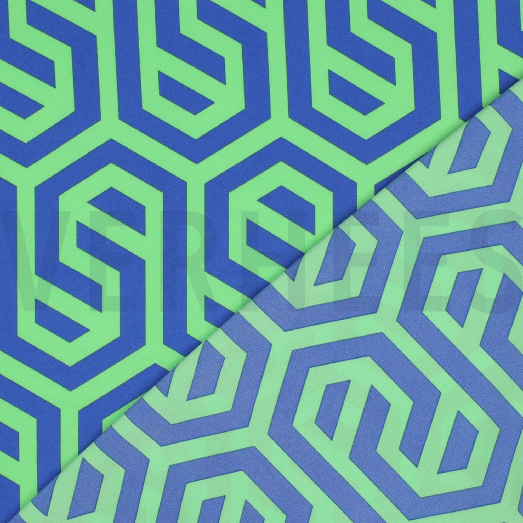 MAGNOLIA STRETCH GEOMETRIC COBALT (high resolution) #4
