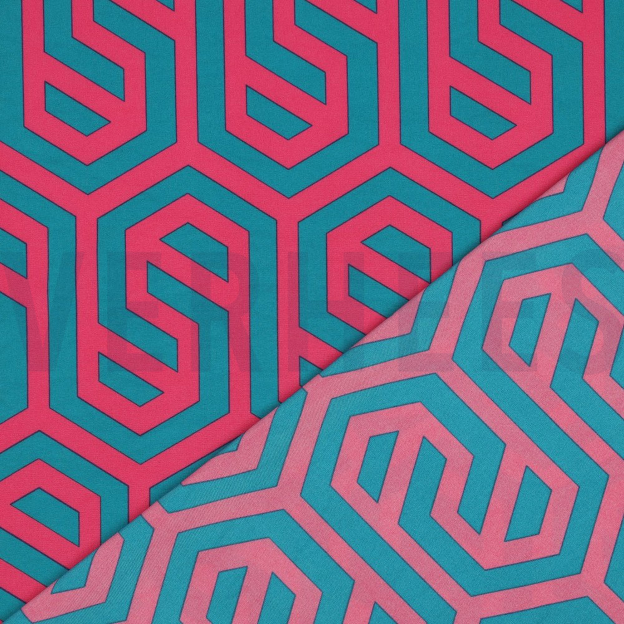 MAGNOLIA STRETCH GEOMETRIC FUCHSIA (high resolution) #4