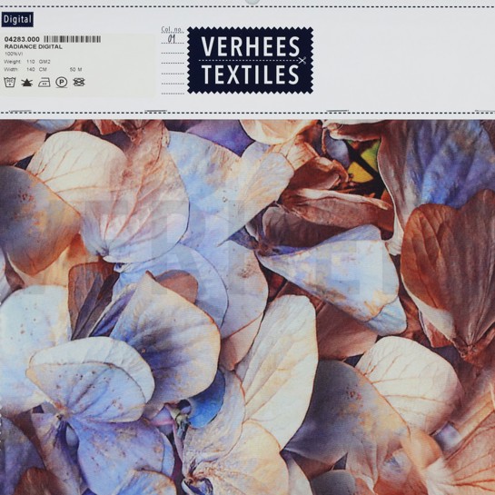 VISCOSE RADIANCE DIGITAL LEAVES AQUA #7