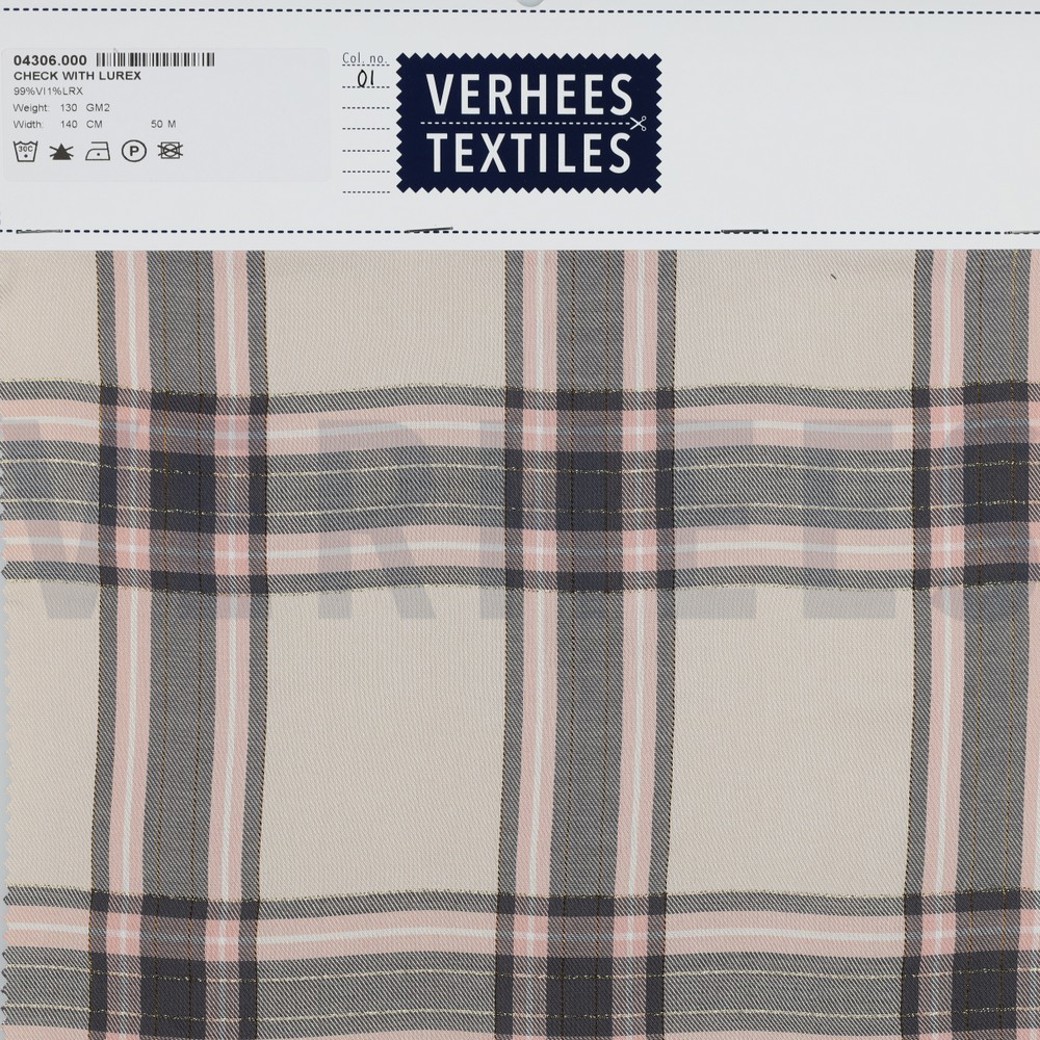CHECK WITH LUREX BEIGE LUREX #4