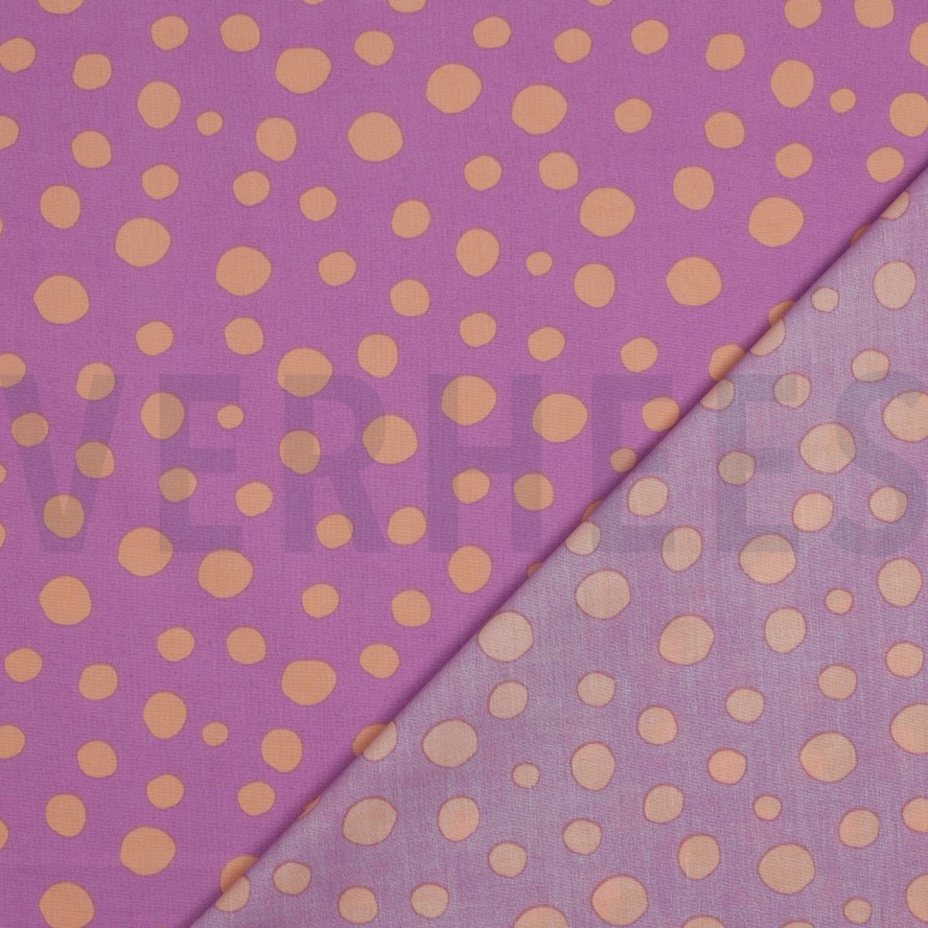 FINE POPLIN GEOMETRICS PEACH/ PURPLE #4
