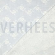 DOUBLE GAUZE EMBROIDERY FLOWERS WHITE (thumbnail) #4