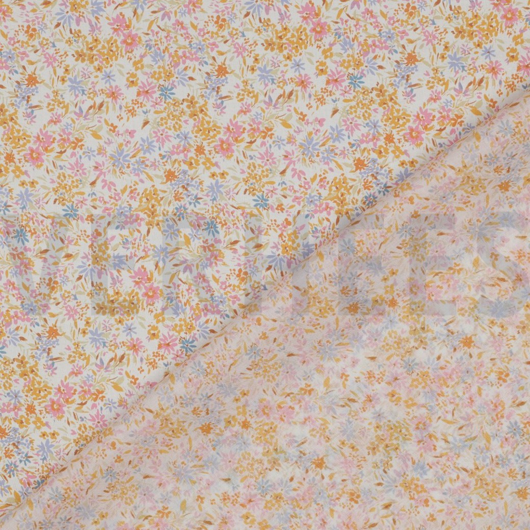 COTTON VOILE DIGITAL FLOWERS MULTICOLOUR #4