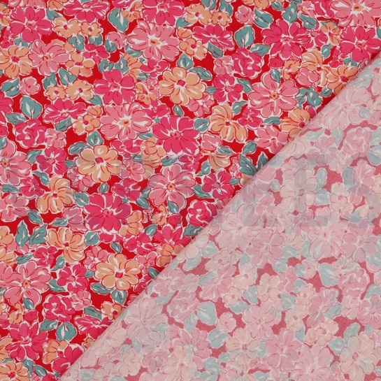 VISKOSE RADIANCE DIGITAL BLUMEN FUCHSIE #7