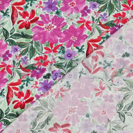 VISKOSE RADIANCE DIGITAL BLUMEN LILA/VIOLETT #7