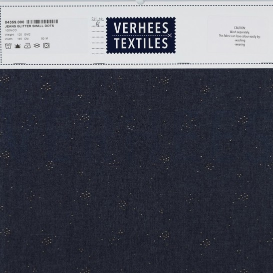 JEANS GLITTER SMALL DOTS INDIGO #7