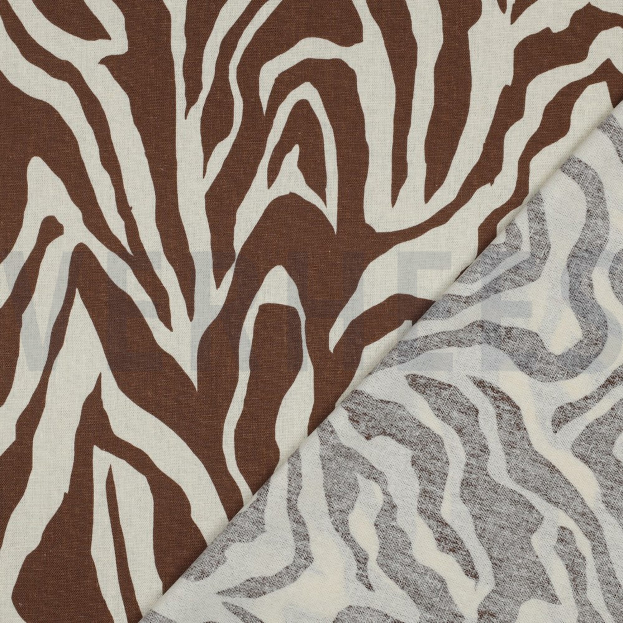 LINEN VISCOSE ANIMAL SKIN BROWN (high resolution) #4