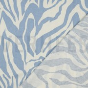 LINEN VISCOSE ANIMAL SKIN BLUE (thumbnail) #4