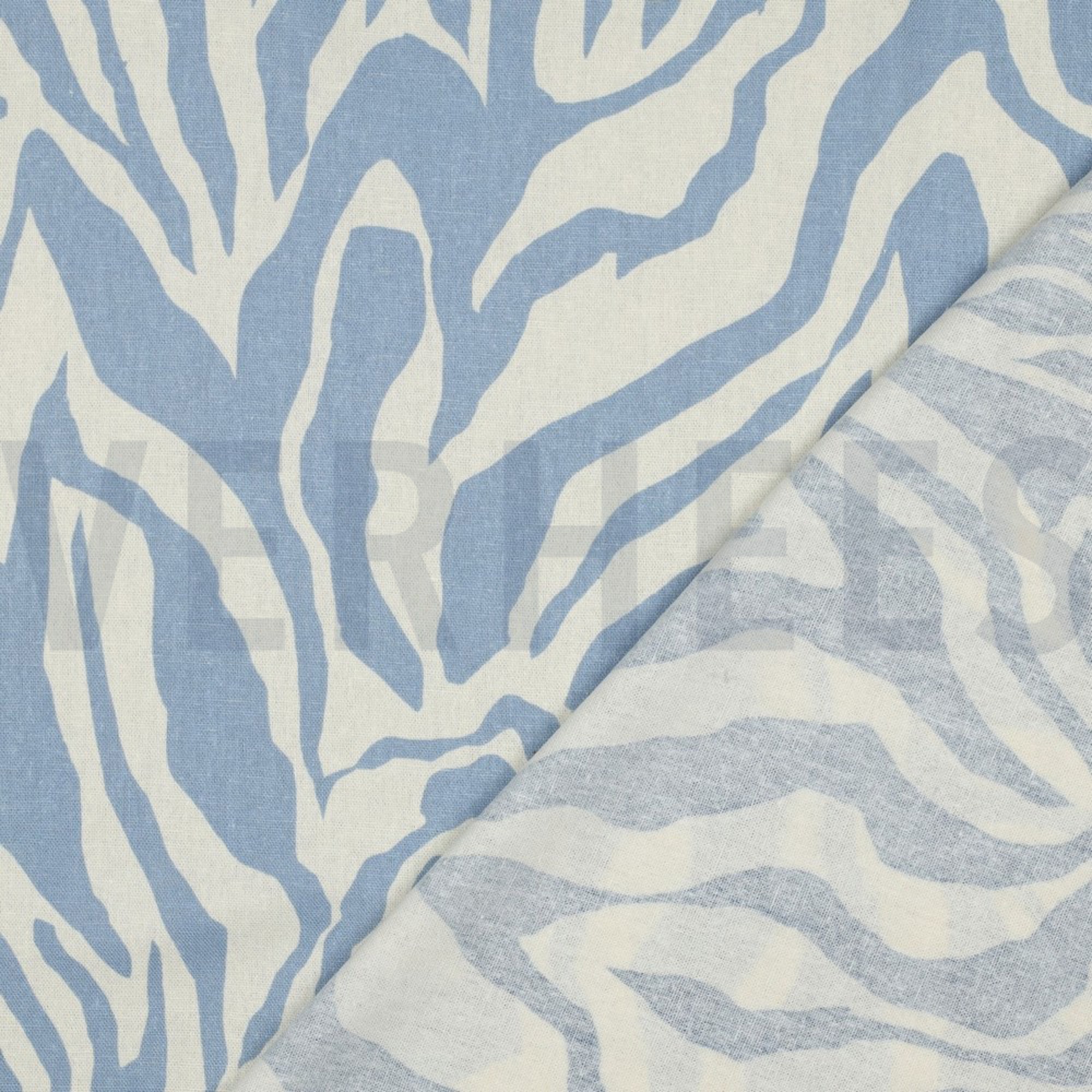 LINEN VISCOSE ANIMAL SKIN BLUE (high resolution) #4
