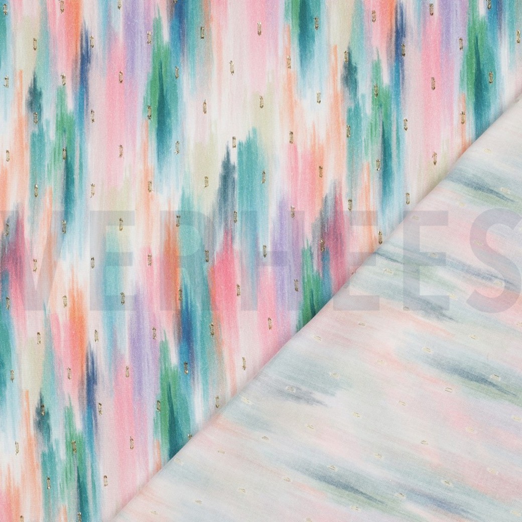 VISCOSE LUREX DIGITAL ABSTRACT GREEN #4