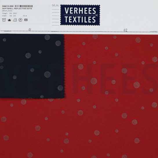 SOFTSHELL REFLECTIVE DOTS RED #7