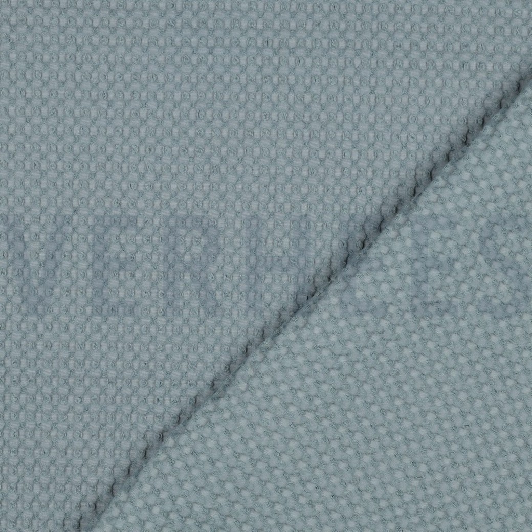 COTTON WAFFLE BIG PALE TURQUOISE #4
