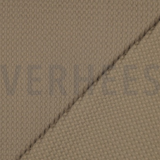 COTON NID D'ABEILLE GRAND TAUPE #7