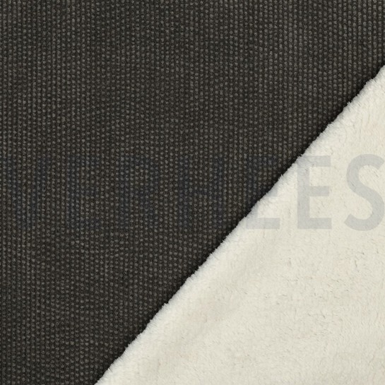 FAUX FUR CORDUROY MOSS GREEN #7