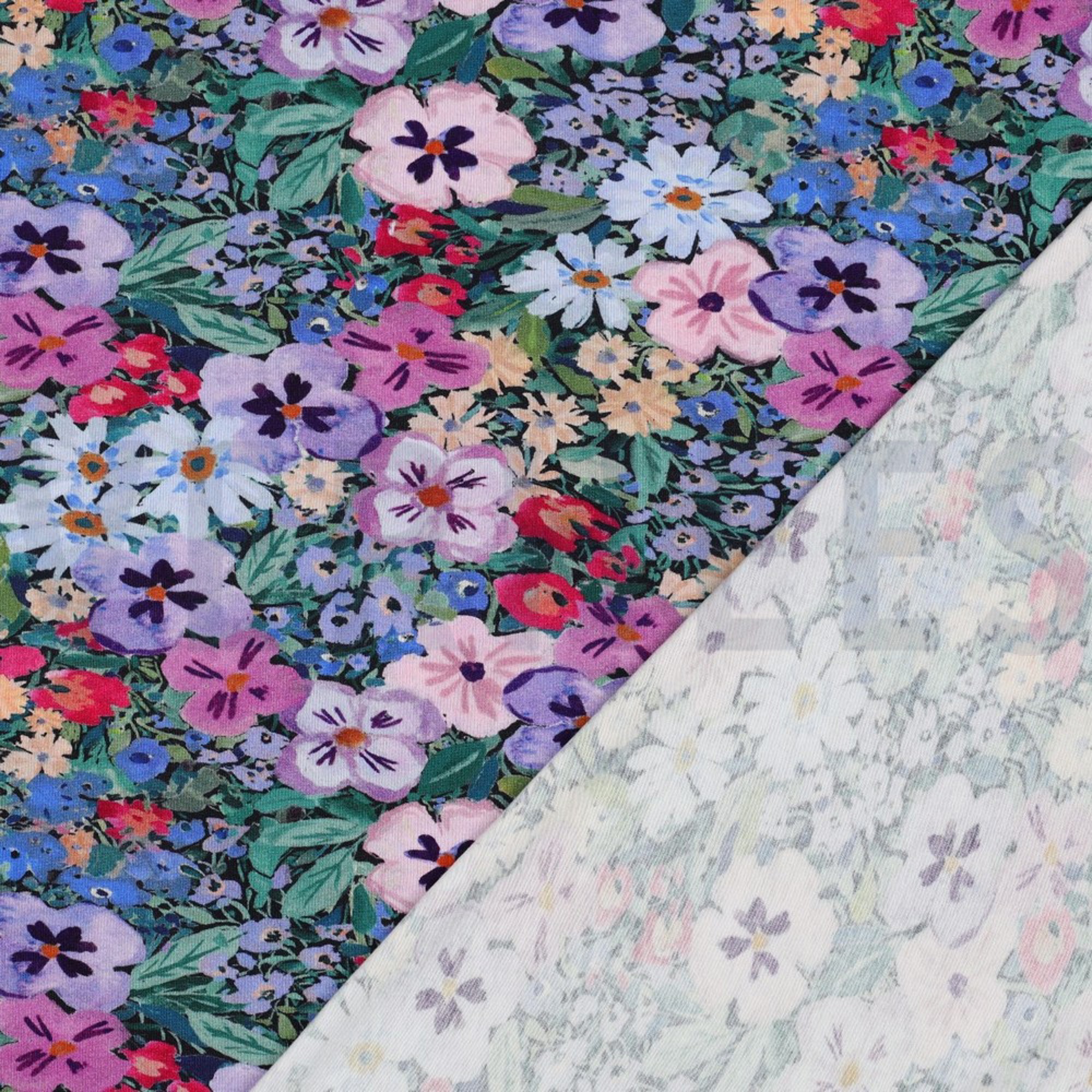 VISCOSE JERSEY DIGITAL FLOWERS NAVY (high resolution) #4