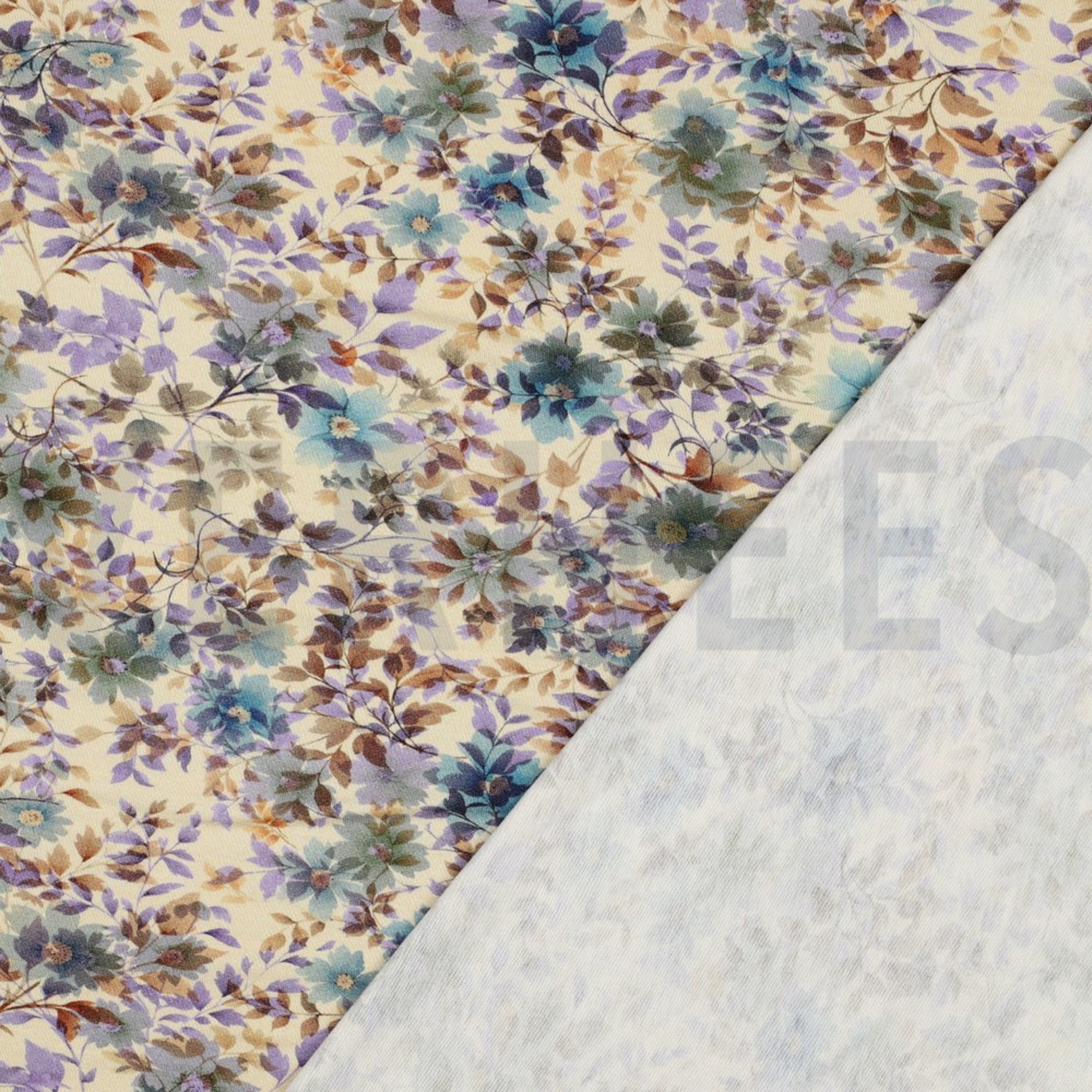 VISCOSE JERSEY DIGITAL FLOWERS SAND (high resolution) #4