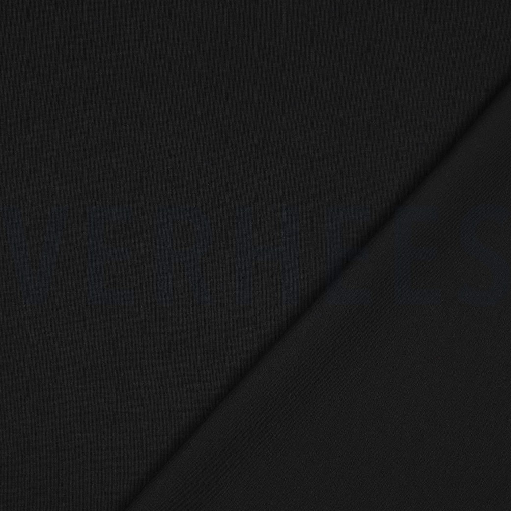 COTTON INTERLOCK JERSEY BLACK #4