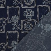 DENIM EMBROIDERY FLOWERS SEQUINS DARK BLUE (thumbnail) #4