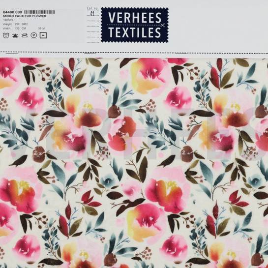 MICRO FAUX FUR FLOWER MULTICOLOUR #7