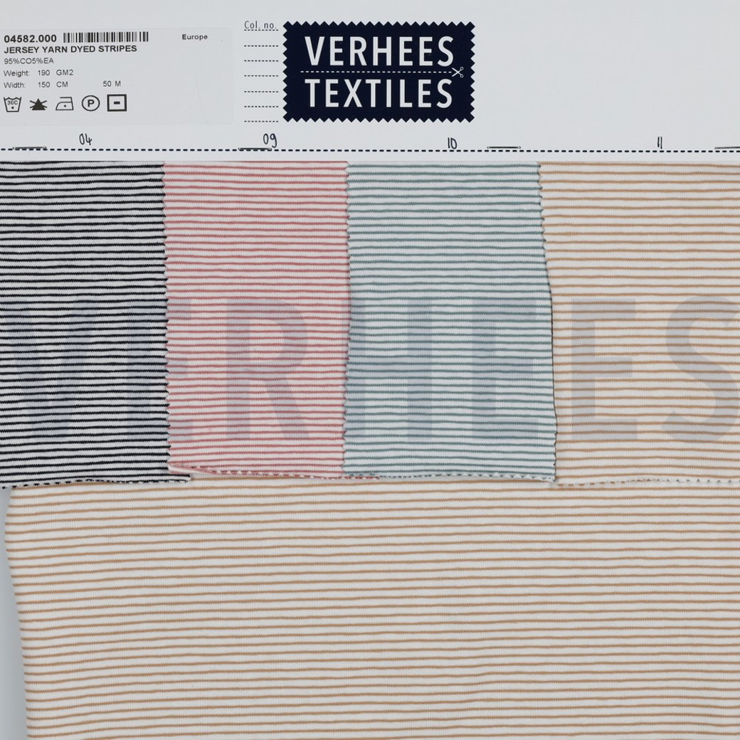 JERSEY YARN DYED STRIPES BLUE SHADOW / WHITE #4