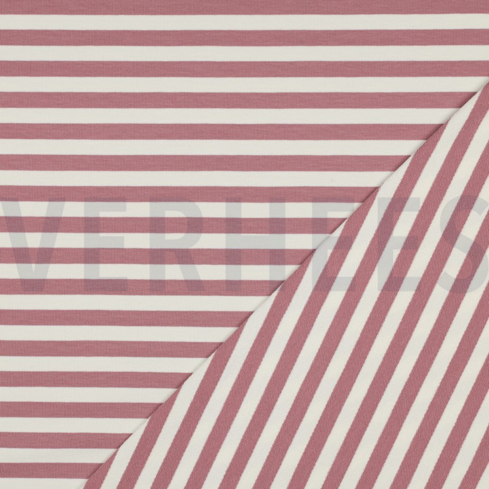 FRENCH TERRY YARN DYED STRIPES DARK ROSE (high resolution) #4