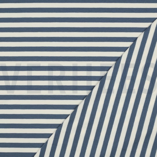 FRENCH TERRY YARN DYED STRIPES JEANS #7