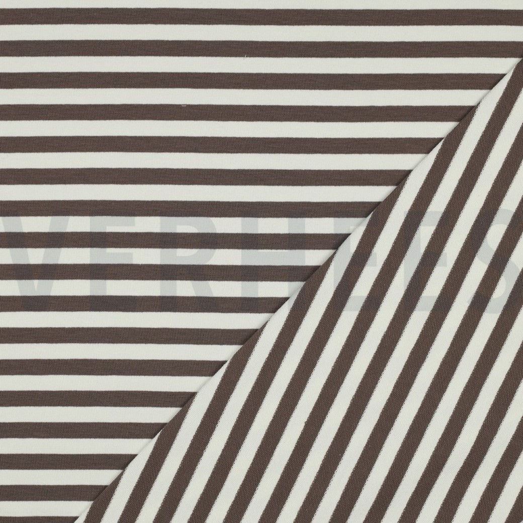 FRENCH TERRY YARN DYED STRIPES TAUPE #4