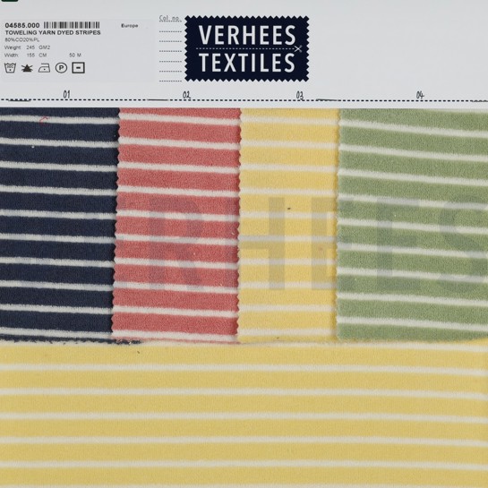 TOWELLING YARN DYED STRIPES HONEY / OFF WHITE #7