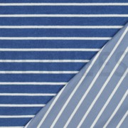 COTTON TOWELLING YARN DYED STRIPES LIGHT BLUE / ECRU (thumbnail) #4