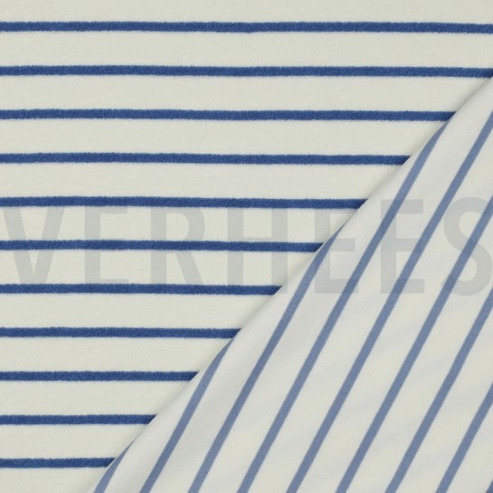 COTTON TOWELLING YARN DYED STRIPES LIGHT BLUE #7