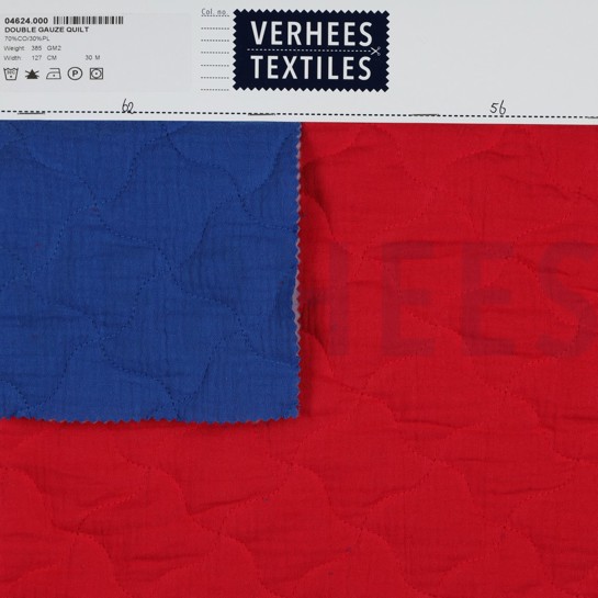 DOUBLE GAUZE QUILT COBALT #7