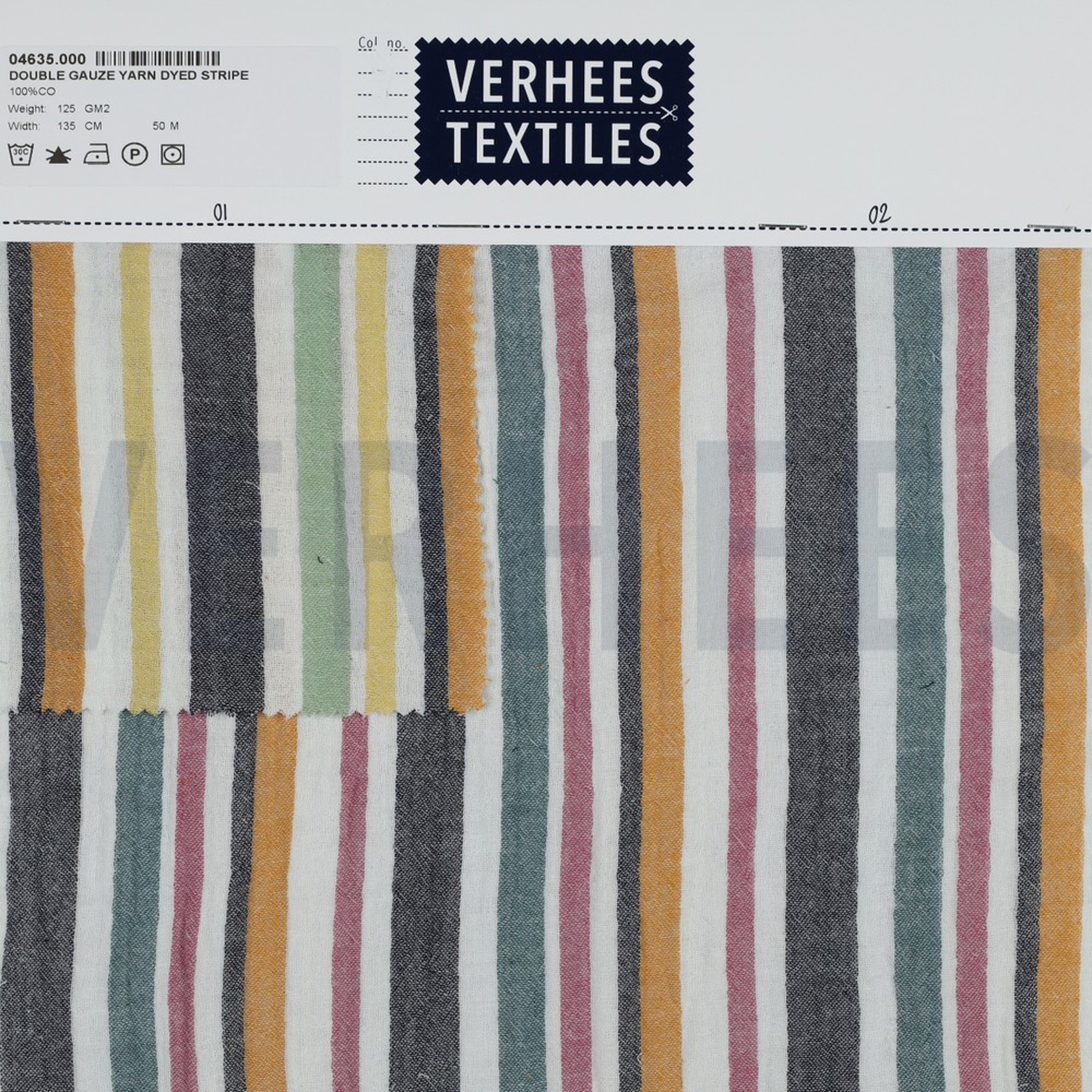 DOUBLE GAUZE YARN DYED STRIPE MULTICOLOUR (high resolution) #4