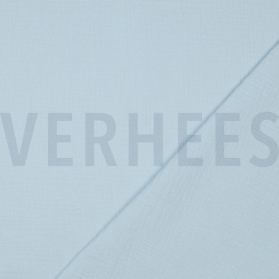 DOUBLE GAZE DE COTON 160CM BLEU #7