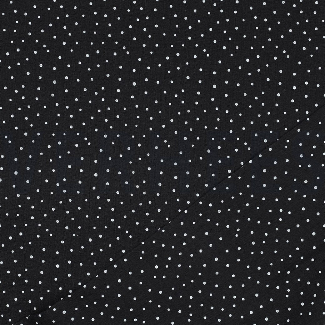 DOUBLE GAUZE LITTLE DOTS BLACK #4