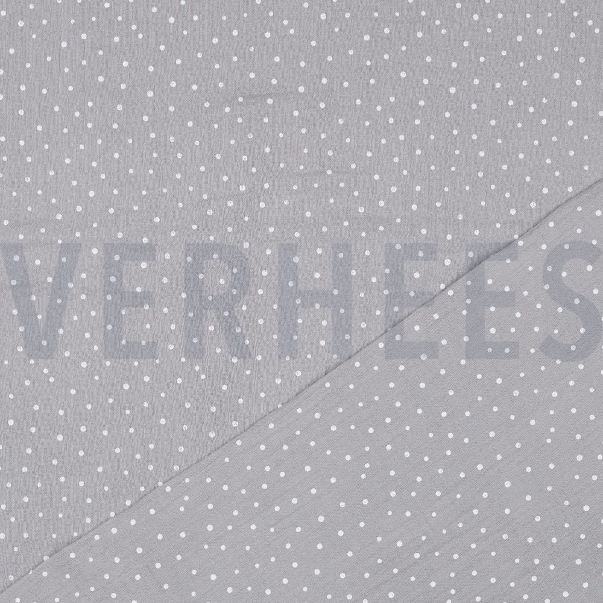 DOUBLE GAUZE LITTLE DOTS GREY (high resolution) #4