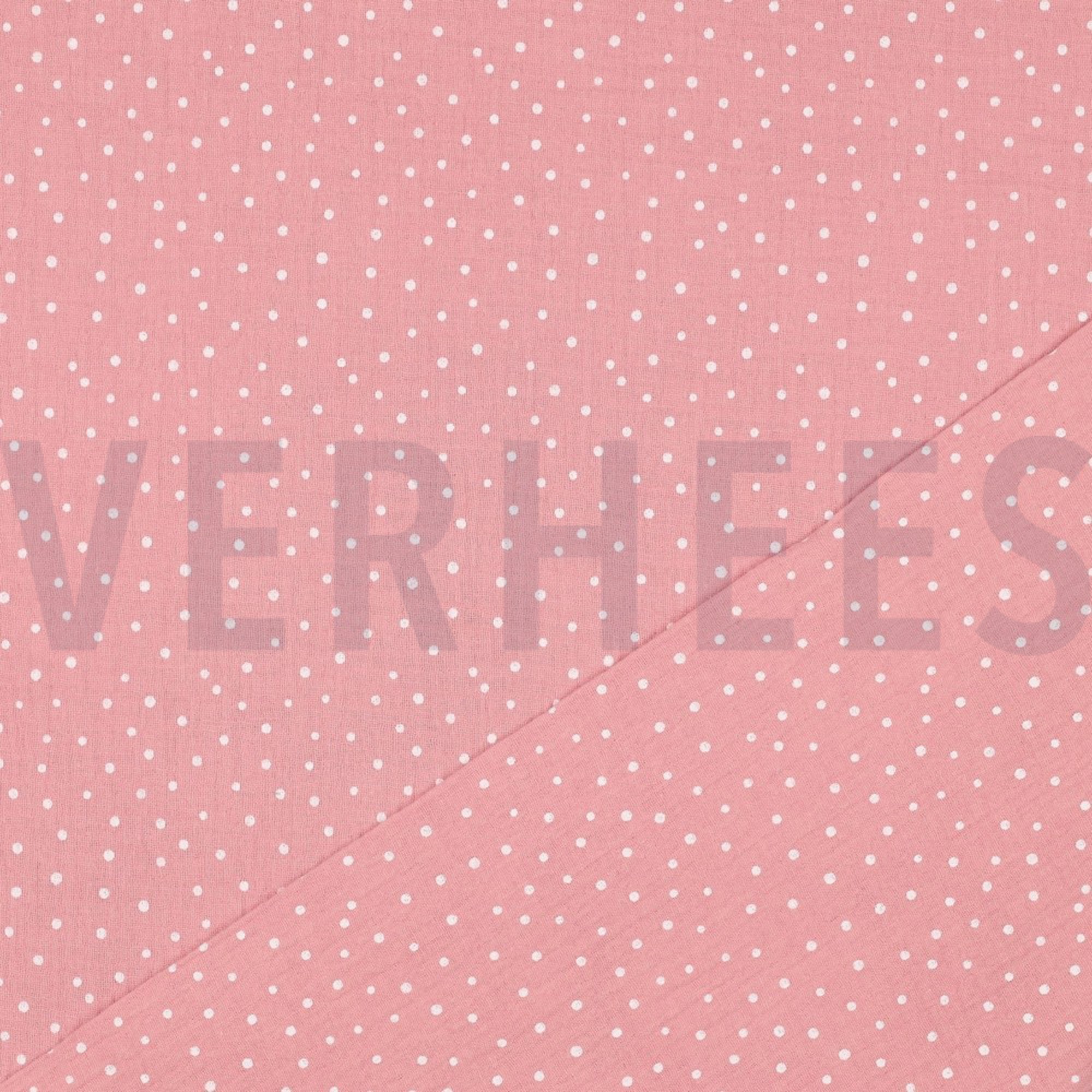 DOUBLE GAUZE LITTLE DOTS ROSE (high resolution) #4