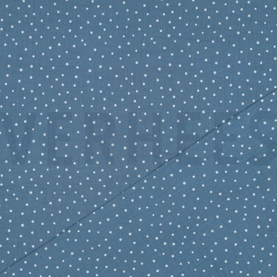 DOUBLE GAUZE LITTLE DOTS BLUE #7