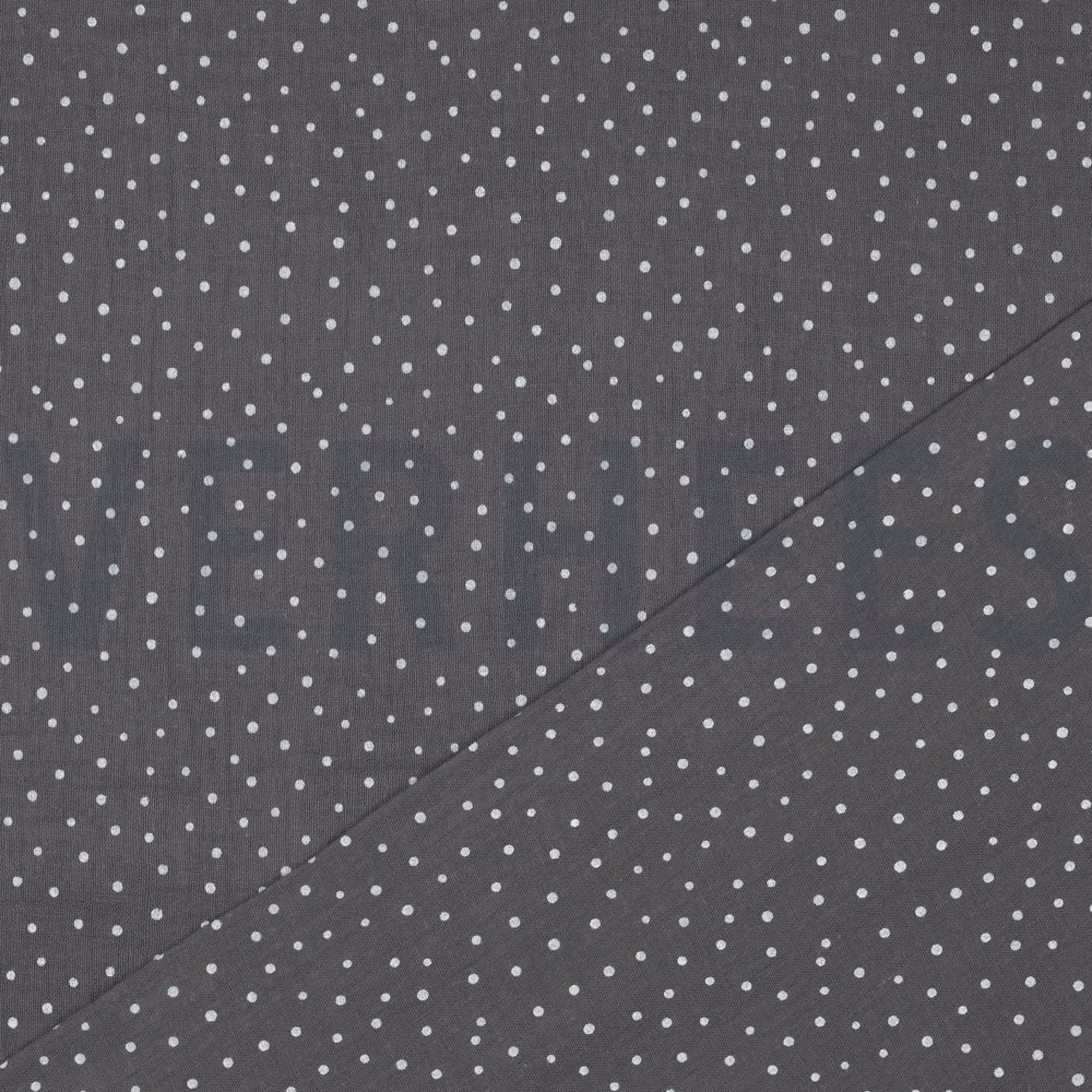 DOUBLE GAUZE LITTLE DOTS DARK GREY (high resolution) #4