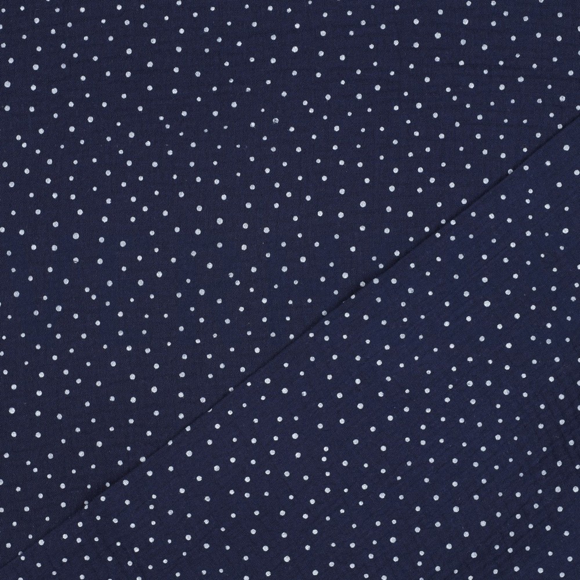 DOUBLE GAUZE LITTLE DOTS NAVY (high resolution) #4
