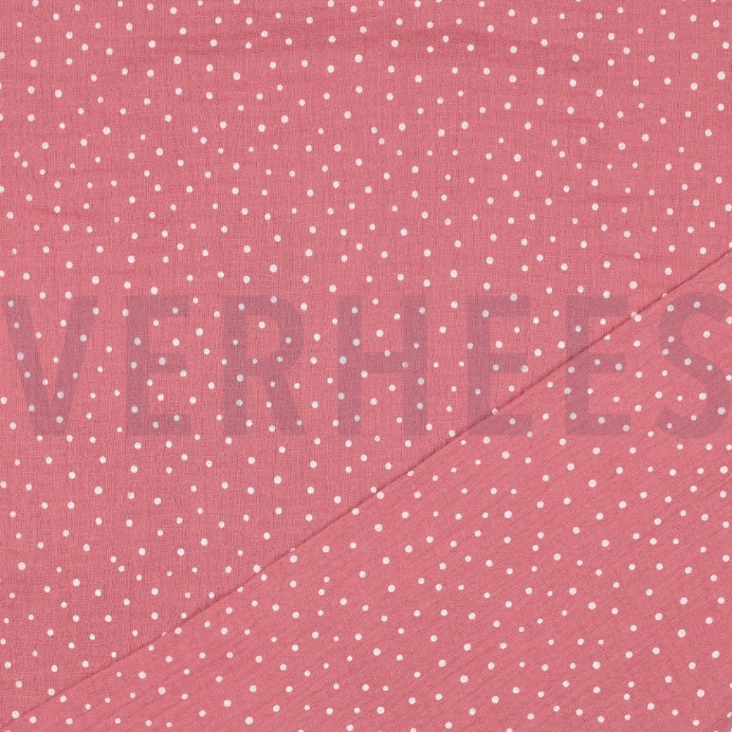 DOUBLE GAUZE LITTLE DOTS BLUSH #4