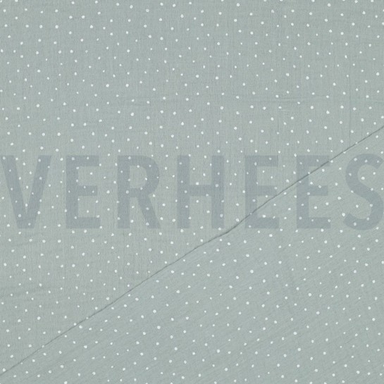 DOUBLE GAUZE LITTLE DOTS MINT #7