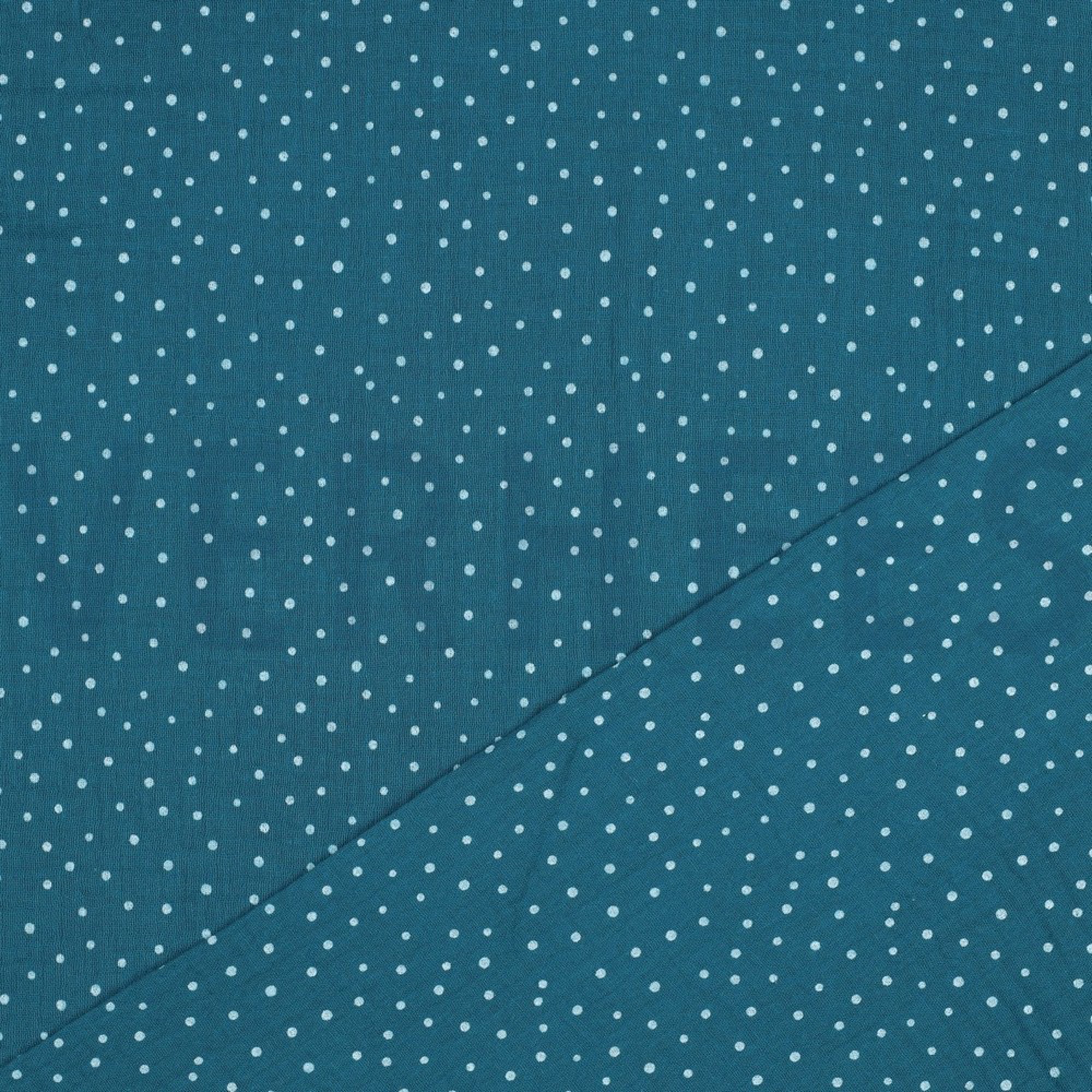 DOUBLE GAUZE LITTLE DOTS PETROL (high resolution) #4