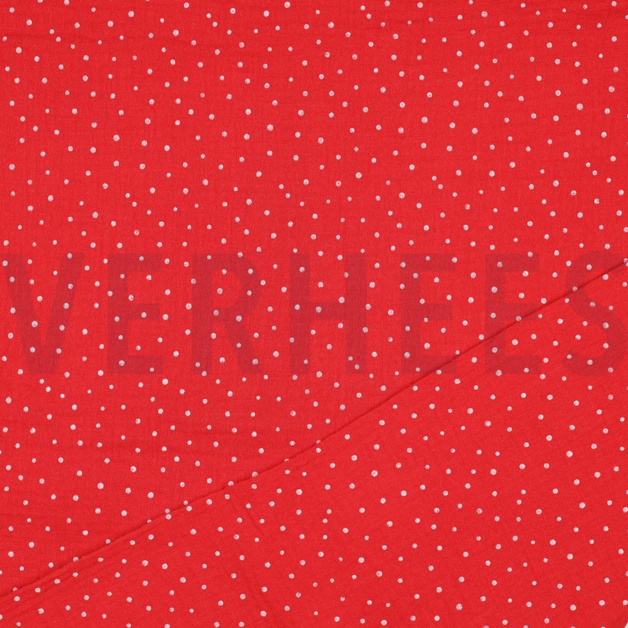 DOUBLE GAUZE LITTLE DOTS RED (high resolution) #4
