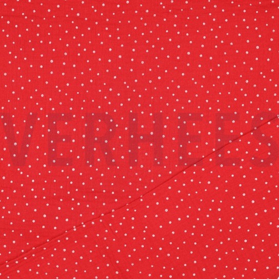 DOUBLE GAUZE LITTLE DOTS RED #7