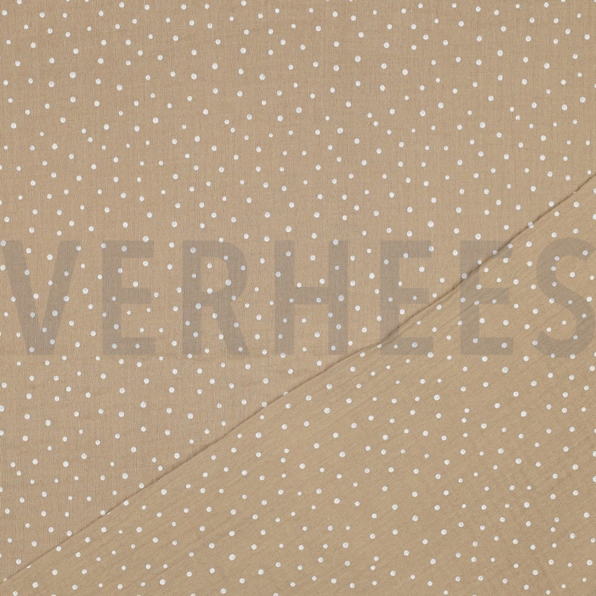 DOUBLE GAUZE LITTLE DOTS BEIGE (high resolution) #4