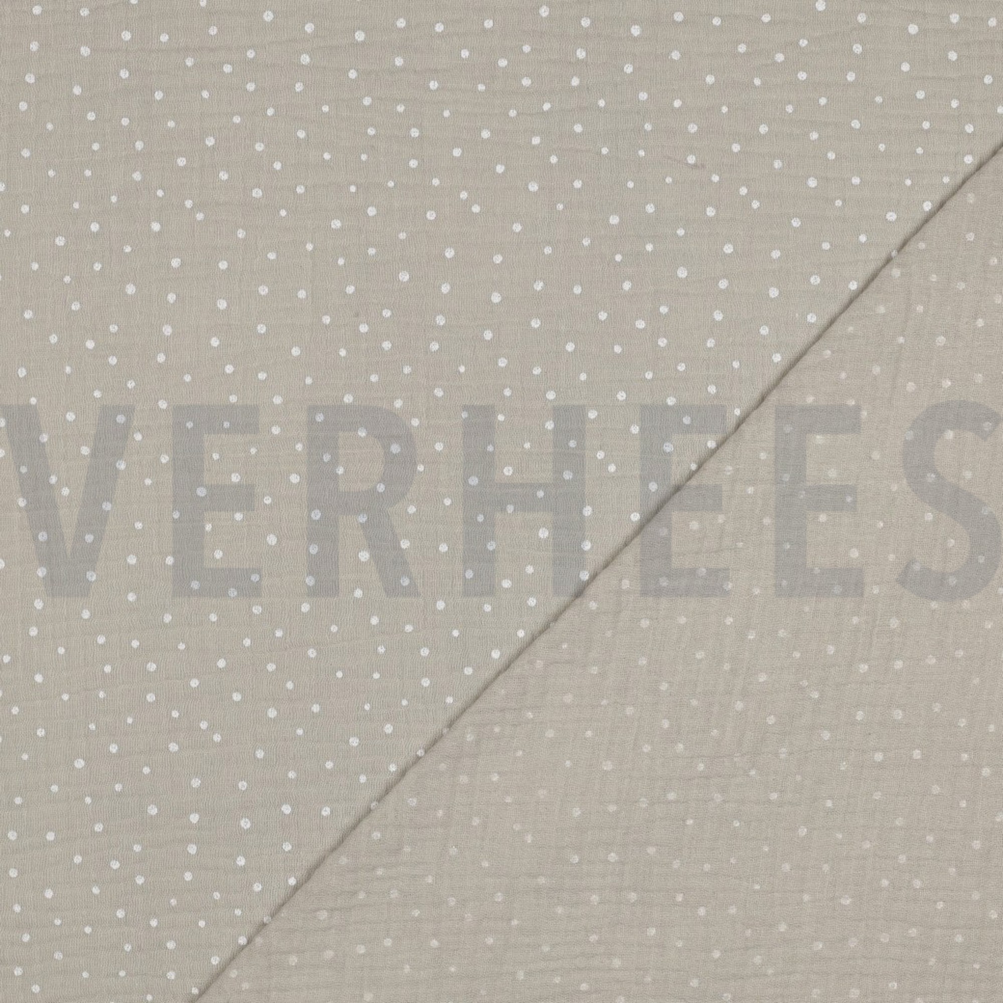 DOUBLE GAUZE LITTLE DOTS LIGHT SAND (high resolution) #4