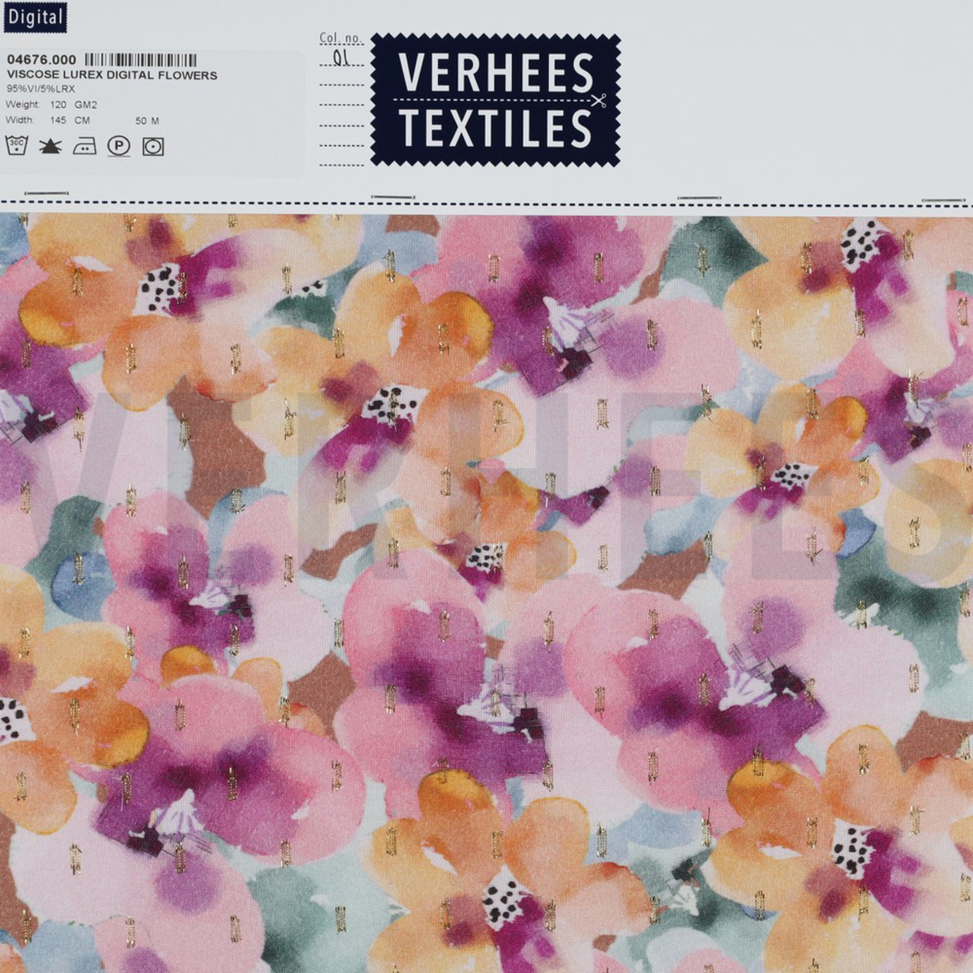 VISCOSE LUREX DIGITAL FLOWERS PURPLE / ORANGE (high resolution) #4