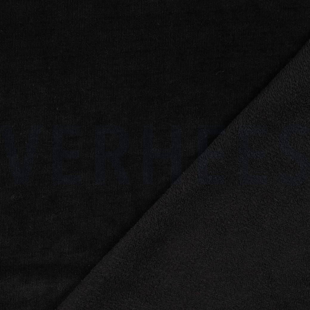 DOUBLE SIDED KNITTED VELOURS SHERPA BLACK #4